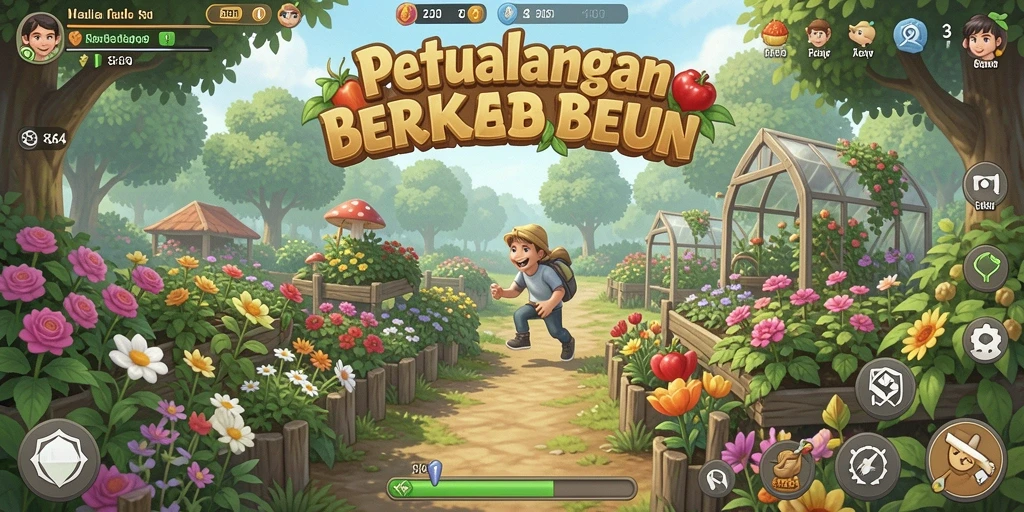 Gameplay seru berkebun di dalam 8364 dengan berbagai aktivitas.