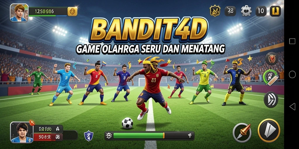 Tampilan gameplay seru dari BANDIT4D saat pertandingan olahraga.