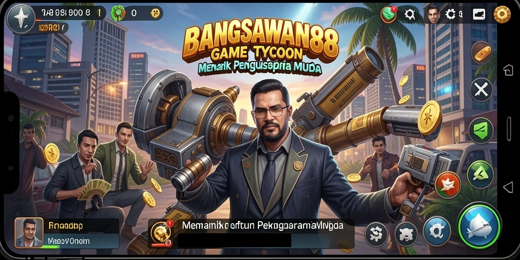 Tampilan menarik dari permainan Tycoon BANGSAWAN88 yang menampilkan strategi bisnis.