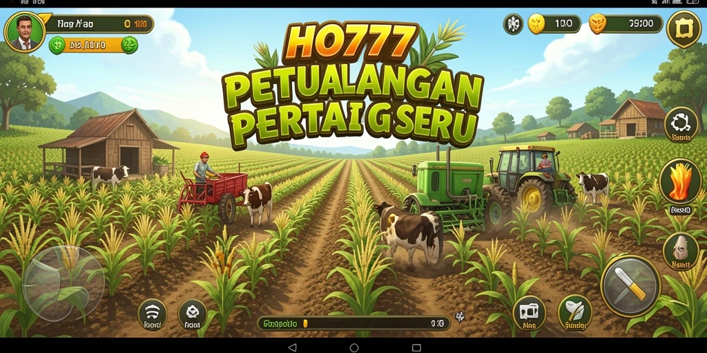 Tampilan gameplay HO777 dengan aktivitas pertanian yang menarik.