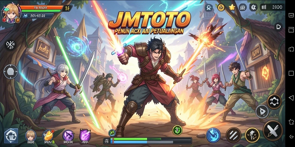 Screenshot menampilkan aksi seru karakter dalam permainan Anime.