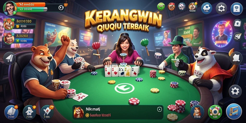 Gameplay QiuQiu yang mendebarkan dalam KERANGWIN.