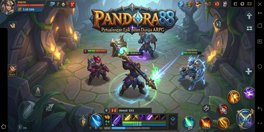 Tampilan apik gameplay arpg PANDORA88 dalam aksi seru.