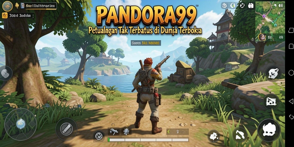 Gameplay menarik di dunia terbuka PANDORA99 dengan banyak eksplorasi.