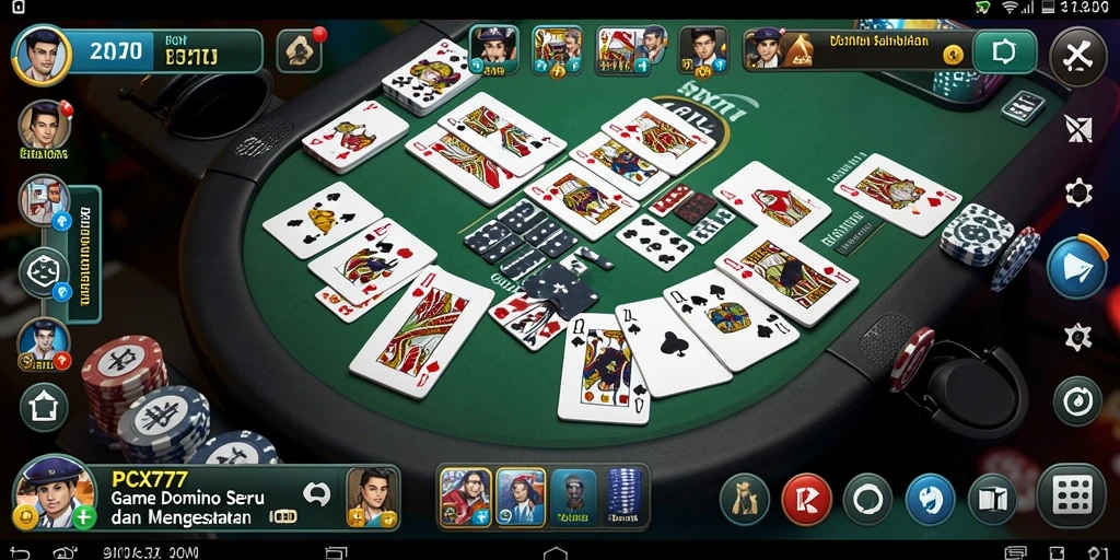 Tampilan gameplay menarik di PCX777 dengan domino.