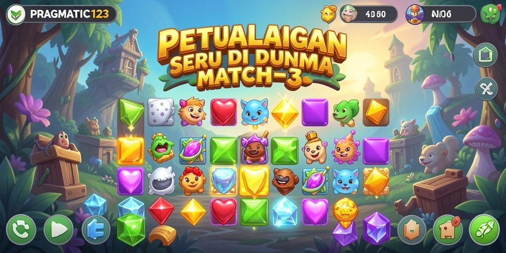 Screenshot gameplay PRAGMATIC123 yang menampilkan aksi seru mencocokkan elemen.