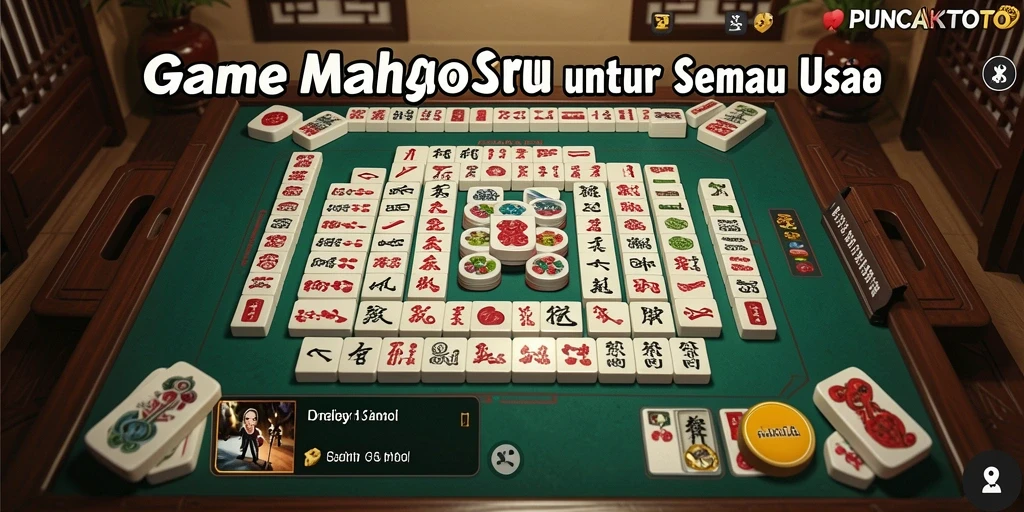 Gameplay PUNCAKTOTO menampilkan tantangan Mahjong yang seru dan menawan.