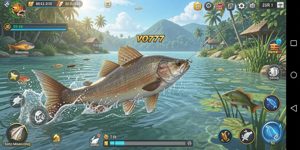 Tampilan gameplay seru dalam memancing ikan dari <strong>VO777</strong>.